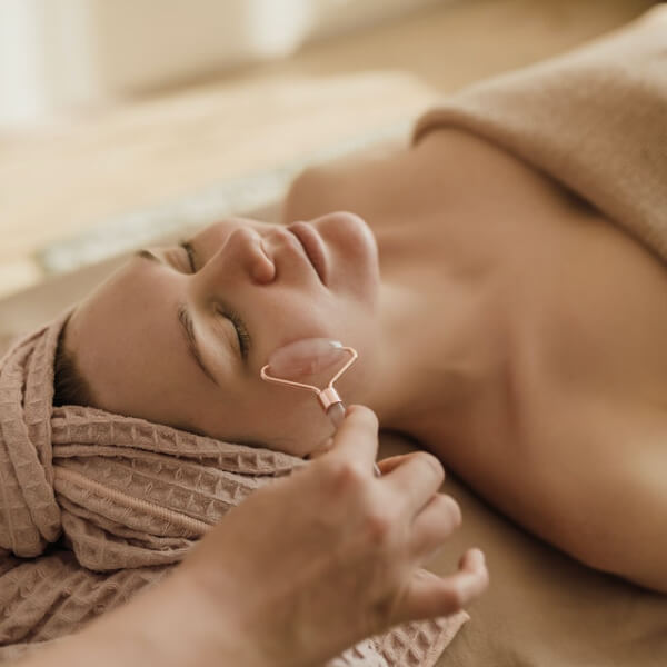 woman getting a facial massage