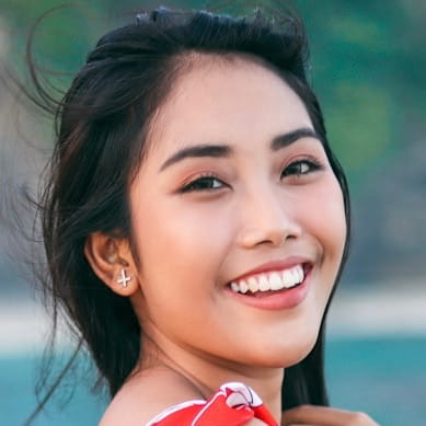 asian girl with a smile